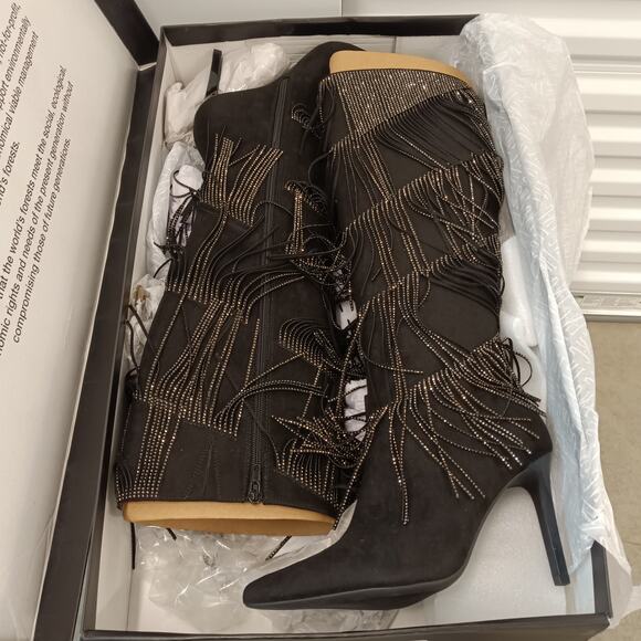 INC International Concepts Shoes - INC International Concepts Women’s Fringe Ankle Boots Boho Western